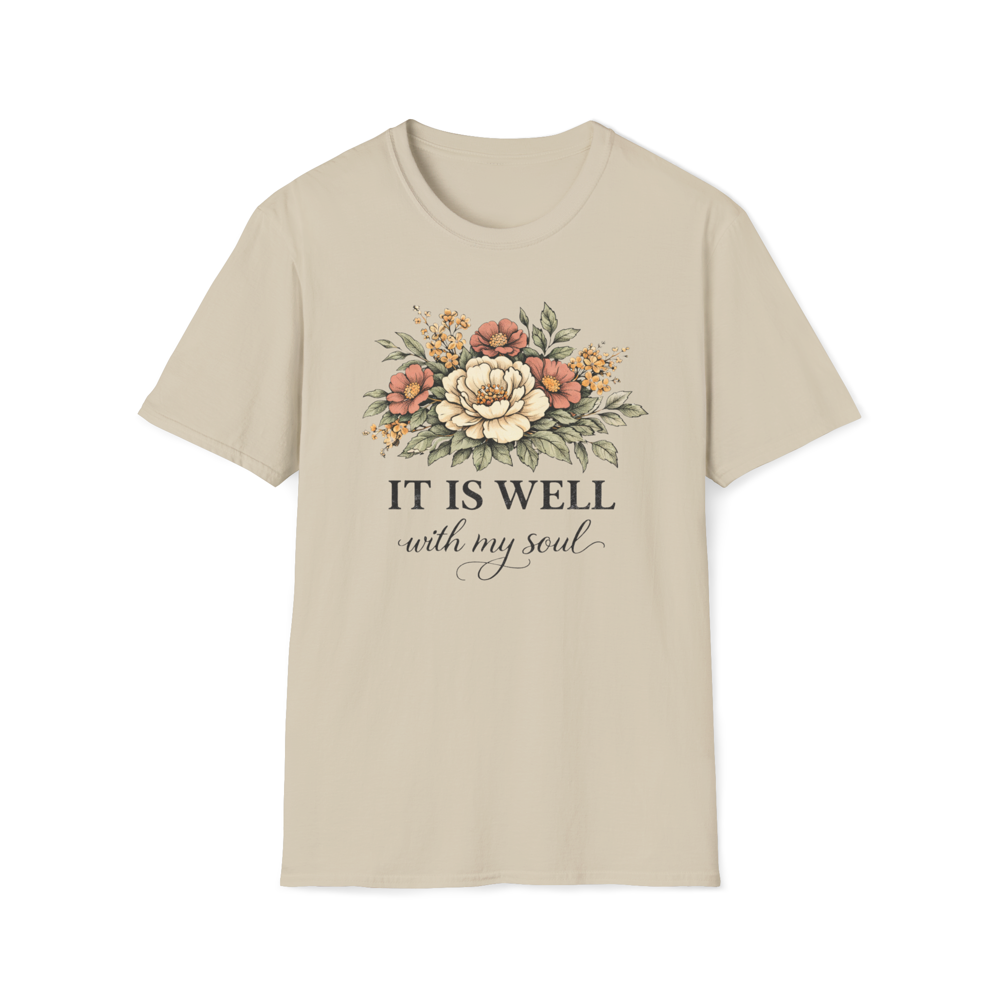 It is Well-Distressed Floral| Christian Faith Apparel | Lifted Hope for Savanah PREORDER (Copy)