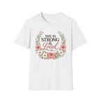 She Is Strong & Loved | Faith Floral Tee