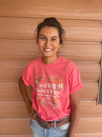 God Will Make A Way Where There Seems To Be No Way – Floral Heart Christian Tee