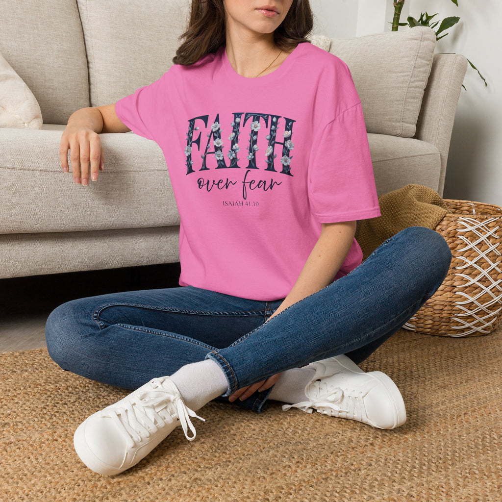 Faith Over Fear Tee | Isaiah 41:10 | Christian Faith Apparel | Lifted Hope for Savanah PREORDER