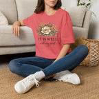 It is Well-Distressed Floral| Christian Faith Apparel | Lifted Hope for Savanah PREORDER (Copy)