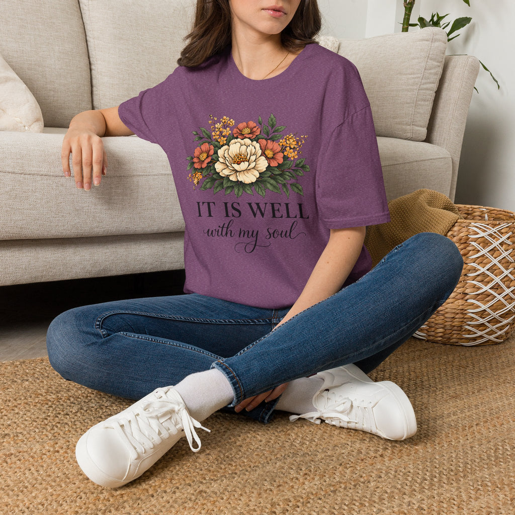 It is Well-Non Distressed Floral| Christian Faith Apparel | Lifted Hope for Savanah PREORDER