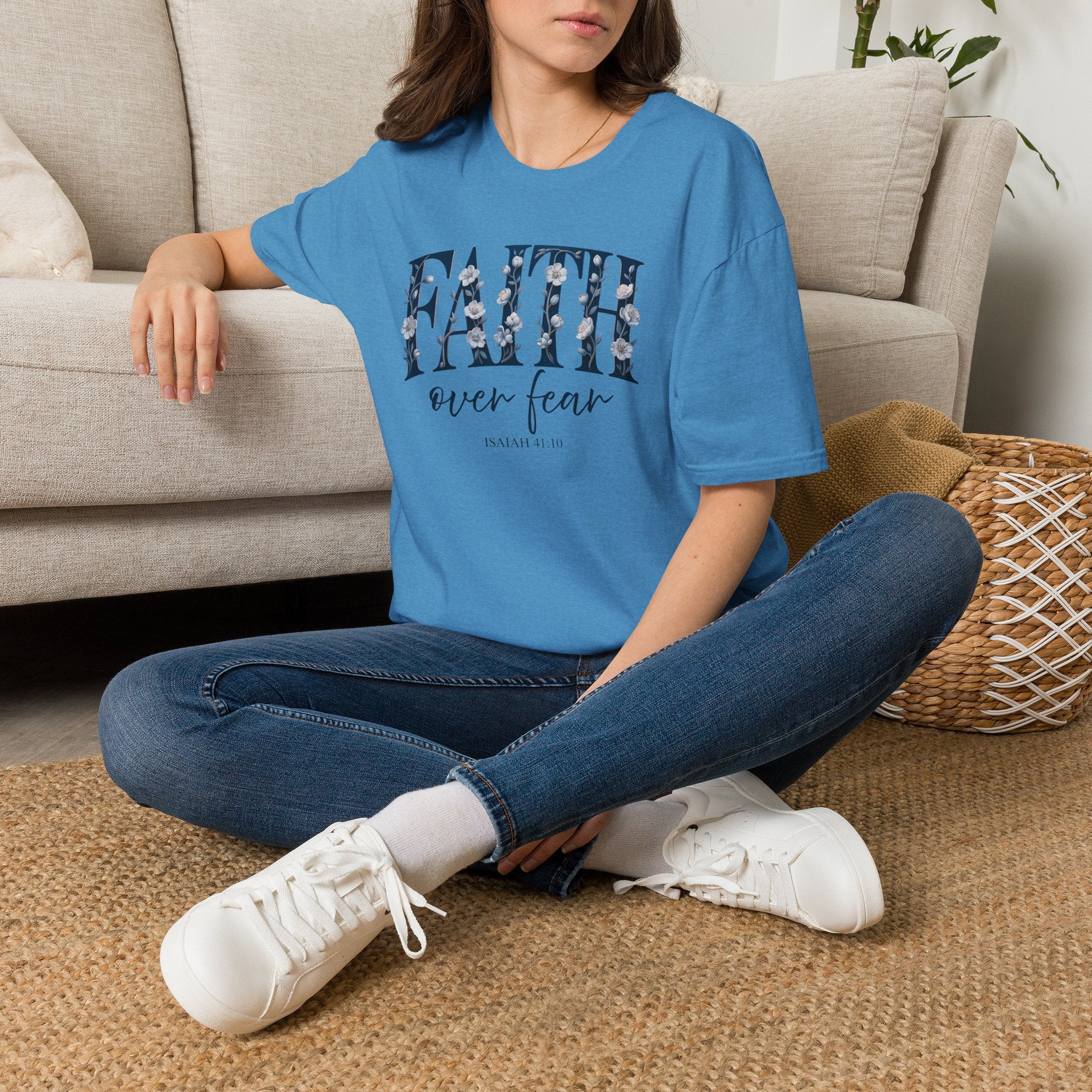 Faith Over Fear Tee | Isaiah 41:10 | Christian Faith Apparel | Lifted Hope for Savanah PREORDER