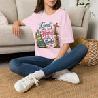 God Sure Had a Hand in Where I Landed Tee | Christian Faith Shirt | Blessed Apparel PREORDER