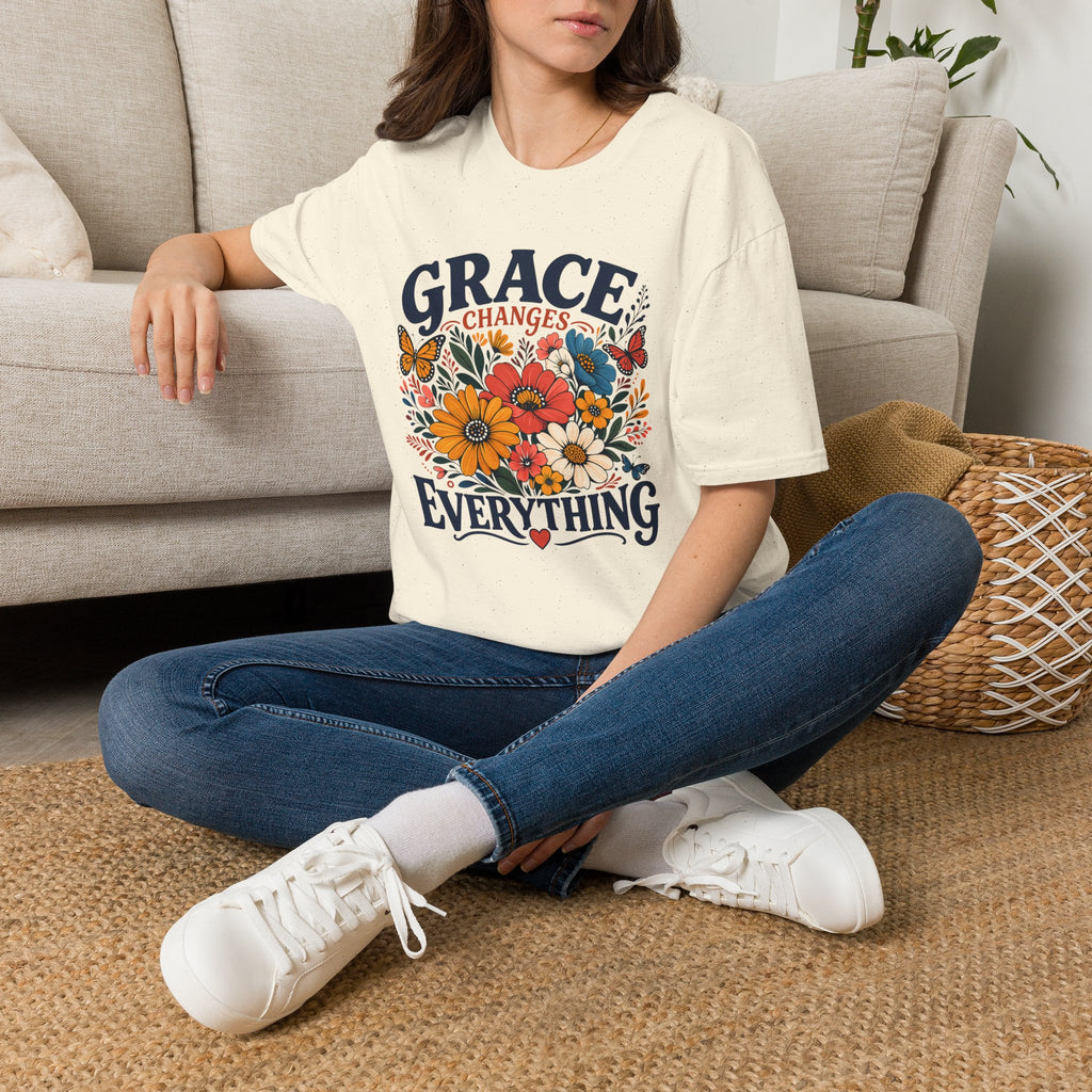 Grace Changes Everything - Floral Vintage T-Shirt
