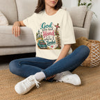 God Sure Had a Hand in Where I Landed Tee | Christian Faith Shirt | Blessed Apparel PREORDER