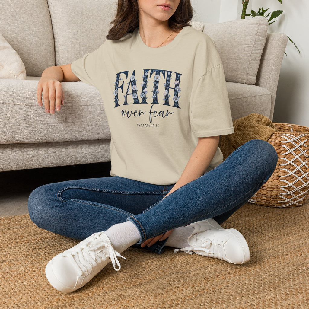 Faith Over Fear Tee | Isaiah 41:10 | Christian Faith Apparel | Lifted Hope for Savanah PREORDER