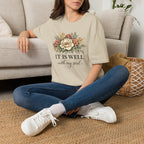 It is Well-Distressed Floral| Christian Faith Apparel | Lifted Hope for Savanah PREORDER (Copy)