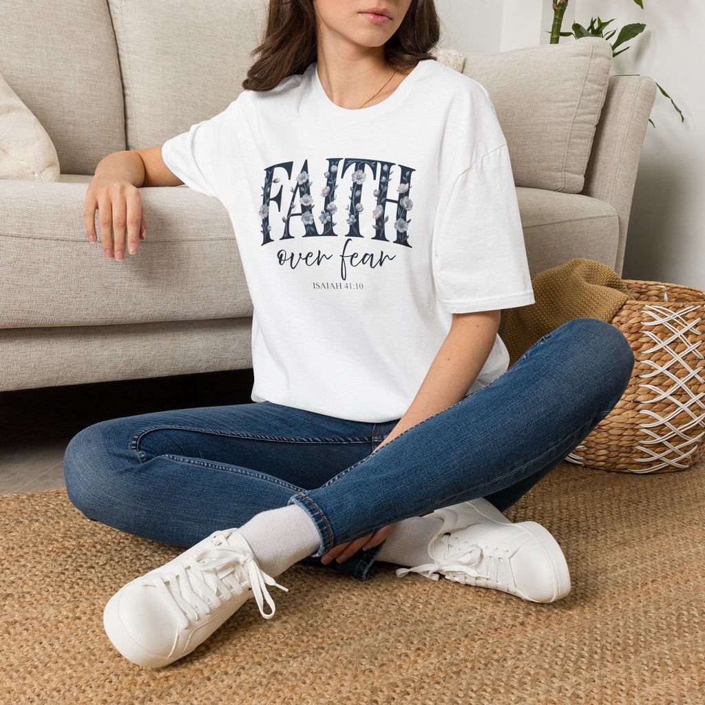Faith Over Fear Tee | Isaiah 41:10 | Christian Faith Apparel | Lifted Hope for Savanah PREORDER